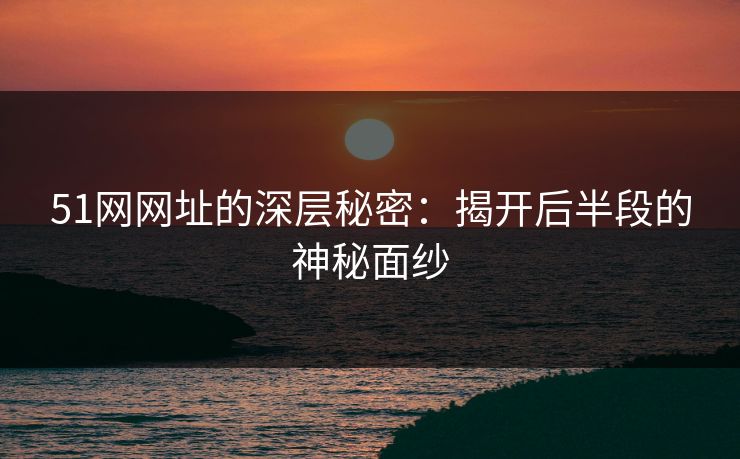 51网网址的深层秘密：揭开后半段的神秘面纱